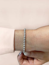 Load image into Gallery viewer, Wavy Hood Link Diamond Tennis Bracelet with 0.96 ct.(finished) 1.75mm - Luxury Time NYC