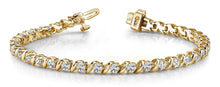 Load image into Gallery viewer, Wavy Hood Link Diamond Tennis Bracelet with 0.96 ct.(finished) 1.75mm - Luxury Time NYC