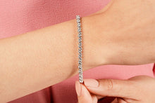 Load image into Gallery viewer, Wavy Hood Link Diamond Tennis Bracelet with 0.96 ct.(finished) 1.75mm - Luxury Time NYC