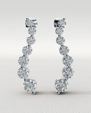 Load image into Gallery viewer, Wavy Journey Round Link Lab - Grown Diamond Earrings with 1.00 ct.(finished) - Luxury Time NYC