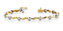 Load image into Gallery viewer, Wavy Link Diamond Bracelet with 0.52 ct.(finished) 2.25mm - Luxury Time NYC