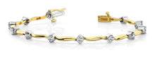 Load image into Gallery viewer, Wavy Link Diamond Bracelet with 1.05 ct.(finished) 2.75mm - Luxury Time NYC