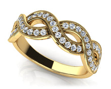 Load image into Gallery viewer, Woven Band Diamond Vintage Diamond Ring with 0.38 ct.(finished) 1.2mm - Luxury Time NYC