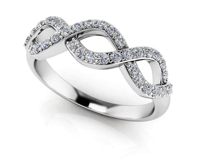 Woven Diamond Anniversary Lab - Grown Diamond Ring with 0.60 ct.(finished) 1.6mm - Luxury Time NYC