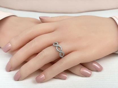 Woven Diamond Anniversary Lab - Grown Diamond Ring with 0.60 ct.(finished) 1.6mm - Luxury Time NYC