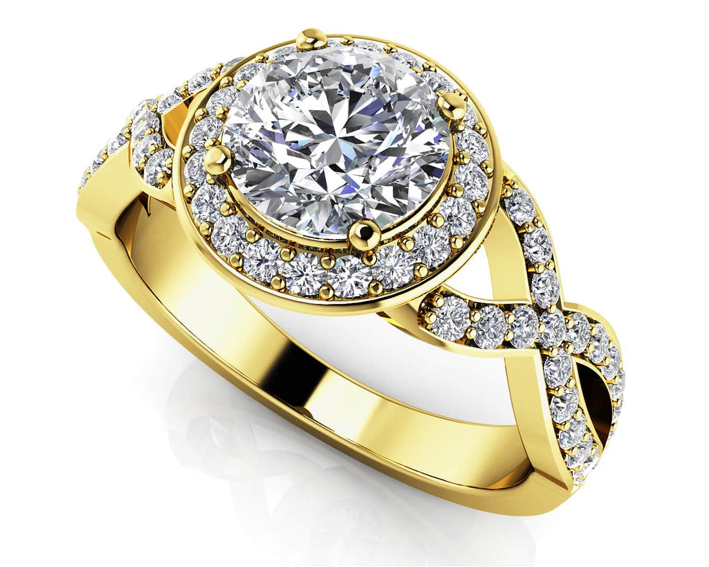 Woven Diamond Engagement Ring with 0.91 ct. (0.50 ct. center diamond) - Luxury Time NYC