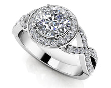 Load image into Gallery viewer, Woven Diamond Engagement Ring with 1.62 ct. (1.25 ct. center diamond) - Luxury Time NYC