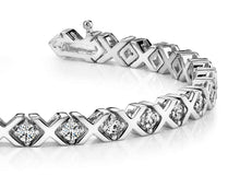 Load image into Gallery viewer, X And O Diamond Bracelet with 1.05 ct.(finished) 2.0mm - Luxury Time NYC