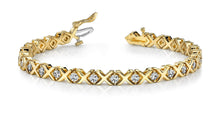 Load image into Gallery viewer, X And O Diamond Bracelet with 1.05 ct.(finished) 2.0mm - Luxury Time NYC