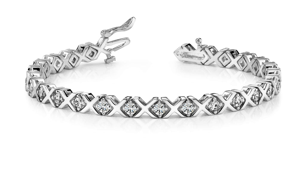 X And O Diamond Bracelet with 1.05 ct.(finished) 2.0mm - Luxury Time NYC