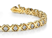 Load image into Gallery viewer, X And O Diamond Bracelet with 3.45 ct.(finished) 3.5mm - Luxury Time NYC