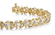 Load image into Gallery viewer, X Link Diamond Tennis Diamond Bracelet with 1.11 ct.(finished) 1.8mm - Luxury Time NYC