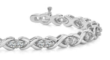 Load image into Gallery viewer, X Link Lovebird Diamond Bracelet with 1.70 ct.(finished) 2.5mm - Luxury Time NYC