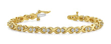 Load image into Gallery viewer, X Link Lovebird Diamond Bracelet with 1.70 ct.(finished) 2.5mm - Luxury Time NYC