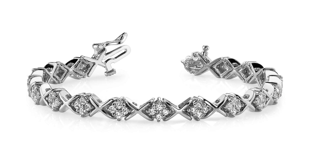 X Pattern Diamond Bracelet with 2.16 ct.(finished) 2.0mm - Luxury Time NYC