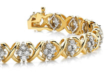 Load image into Gallery viewer, X Quad Diamond Bracelet with 1.04 ct.(finished) 1.25mm - Luxury Time NYC