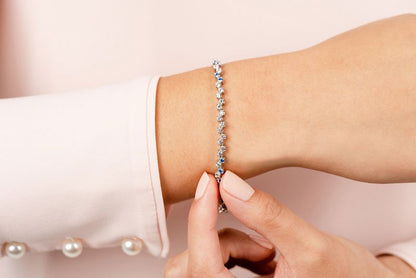 Zig Zag Diamond Bracelet with 6.09 ct.(finished) 3mm - Luxury Time NYC