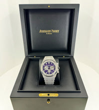 Load image into Gallery viewer, Audemars Piguet Royal Oak Chronograph Frosted White Gold 41mm Purple 26331BC.GG.1224BC.01 - Luxury Time NYC