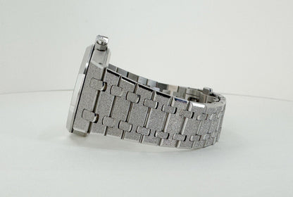 Audemars Piguet Royal Oak Chronograph Frosted White Gold 41mm Purple 26331BC.GG.1224BC.01 - Luxury Time NYC