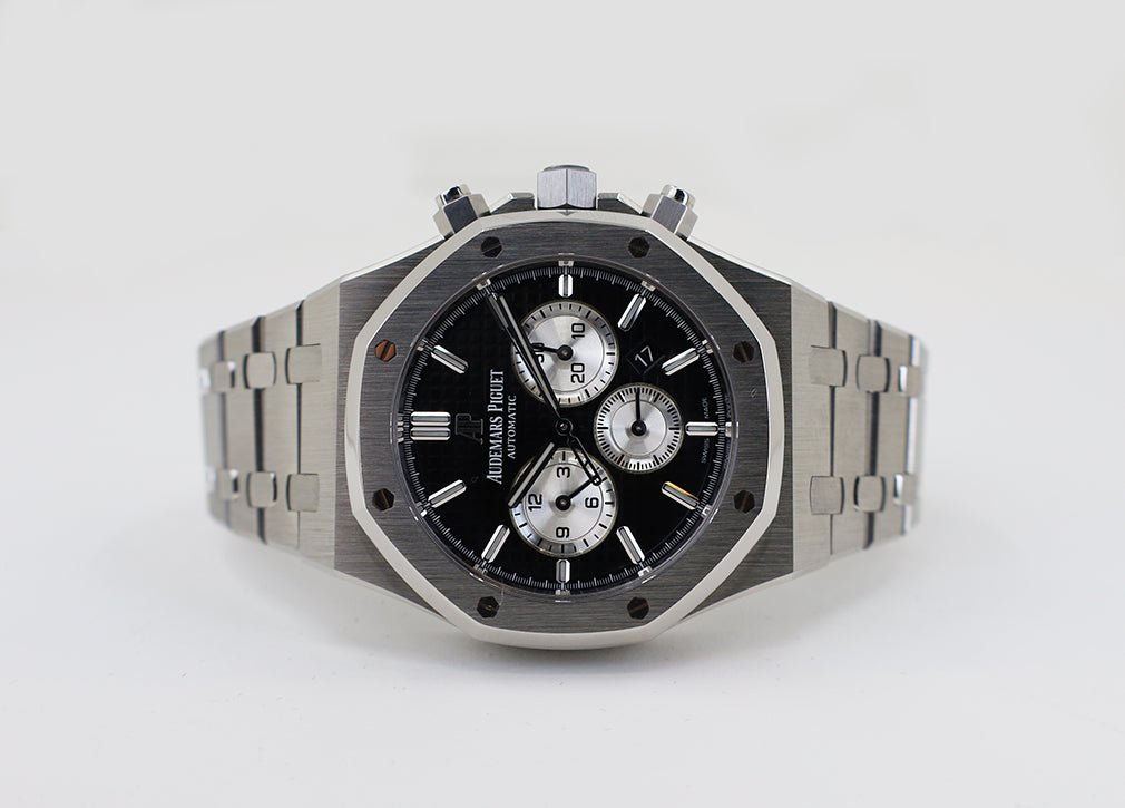 Audemars Piguet Royal Oak Chronograph Watch-Black Dial 41mm-26331ST.OO.1220ST.02 - Luxury Time NYC