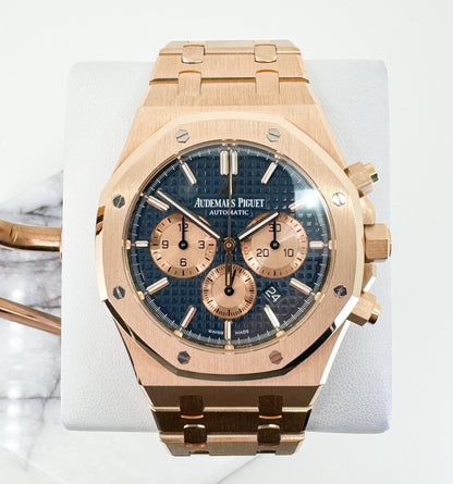 Audemars Piguet Royal Oak Chronograph Watch-Blue Dial 41mm-26331OR.OO.1220OR.01 - Luxury Time NYC