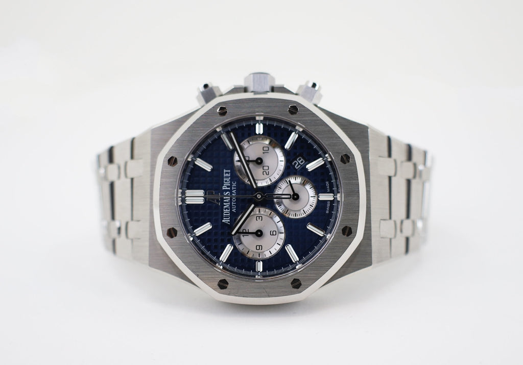 Audemars Piguet Royal Oak Chronograph Watch-Blue Dial 41mm-26331ST.OO.1220ST.01 - Luxury Time NYC
