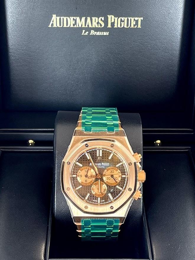 Audemars Piguet Royal Oak Chronograph Watch-Brown Dial 41mm-26331OR.OO.1220OR.02 - Luxury Time NYC INC