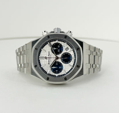 Audemars Piguet Royal Oak Chronograph Watch-Silver Dial 38mm-26315ST.OO.1256ST.01 - Luxury Time NYC