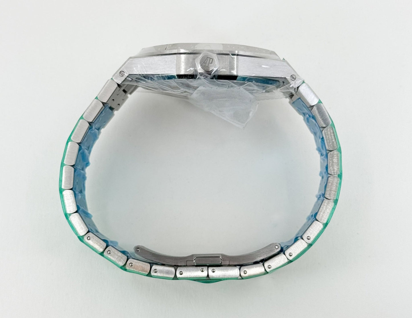 Audemars Piguet Royal Oak Double Balance Wheel Openworked Stainless Steel 41mm Black Skeleton Dial 15407ST.OO.1220ST.01 - Luxury Time NYC