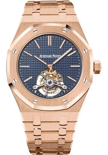 Audemars Piguet Royal Oak Extra-Thin Tourbillon Watch-Blue Dial 41mm-26510OR.OO.1220OR.01 - Luxury Time NYC INC