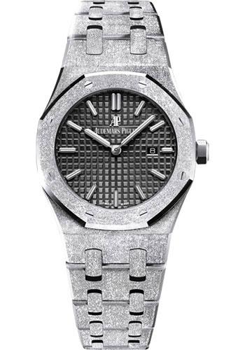 Audemars Piguet Royal Oak Frosted Gold Quartz Watch-Black Dial 33mm-67653BC.GG.1263BC.02 - Luxury Time NYC INC