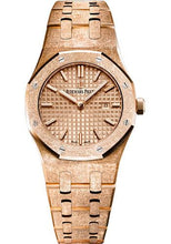 Load image into Gallery viewer, Audemars Piguet Royal Oak Frosted Gold Quartz Watch-Pink Dial 33mm-67653OR.GG.1263OR.02 - Luxury Time NYC INC