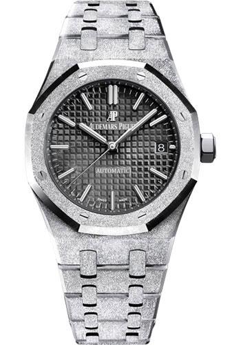 Audemars Piguet Royal Oak Frosted Gold Selfwinding Watch-Black Dial 37mm-15454BC.GG.1259BC.03 - Luxury Time NYC INC
