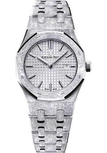 Audemars Piguet Royal Oak Frosted Gold Watch-Rhodium Dial 33mm-67653BC.GG.1263BC.01 - Luxury Time NYC INC
