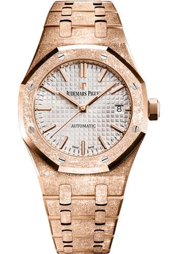Audemars Piguet Royal Oak Frosted Gold Watch-Silver Dial 37mm-15454OR.GG.1259OR.01 - Luxury Time NYC INC