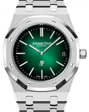 Load image into Gallery viewer, Audemars Piguet Royal Oak Jumbo Extra-Thin Platinum 39mm Green 16202PT.OO.1240PT.01 - Luxury Time NYC