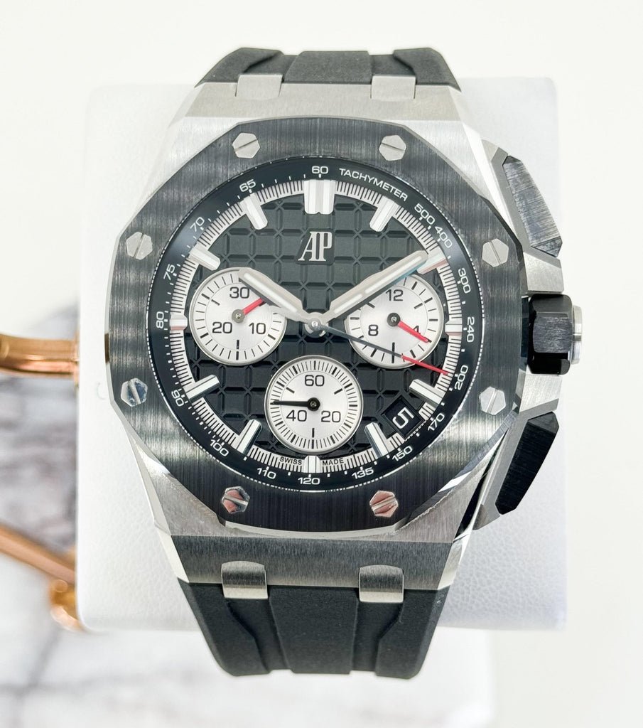 Audemars Piguet Royal Oak Offshore Chronograph Watch Black Dial 43mm-26420SO.OO.A002CA.01 - Luxury Time NYC