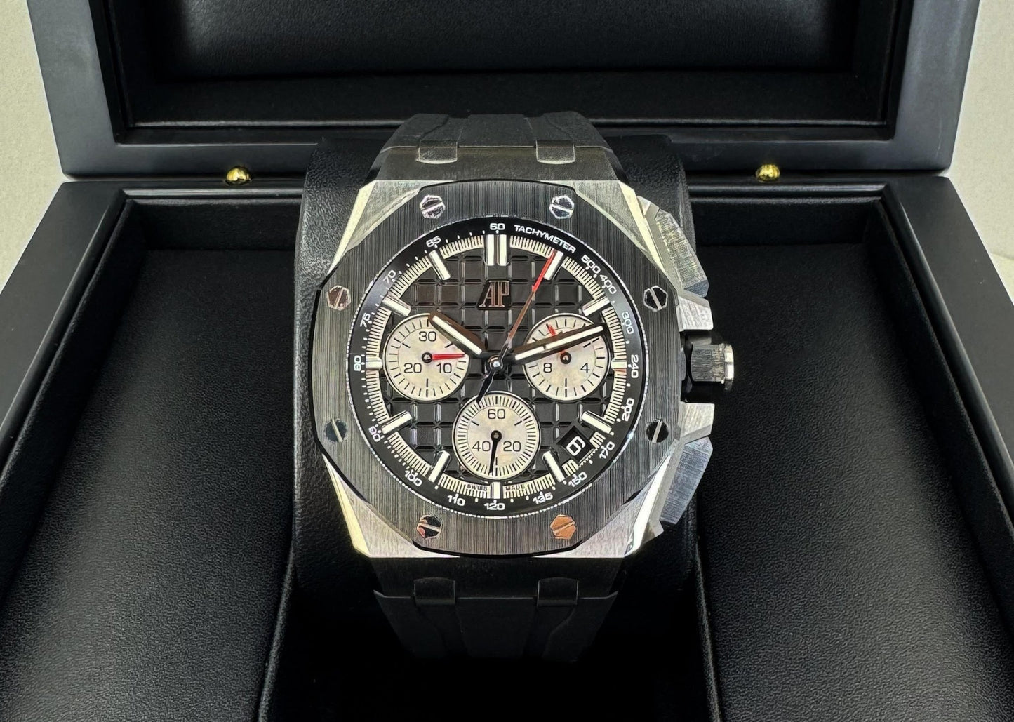 Audemars Piguet Royal Oak Offshore Chronograph Watch Black Dial 43mm-26420SO.OO.A002CA.01 - Luxury Time NYC