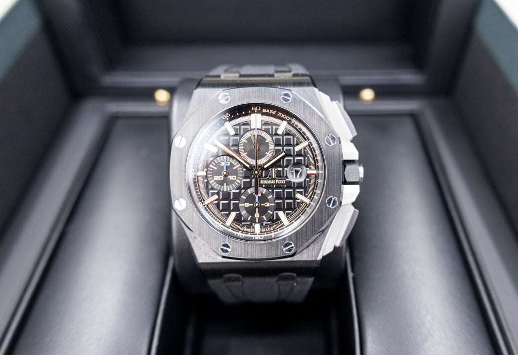 Audemars Piguet Royal Oak Offshore Chronograph Watch-Black Dial 44mm-26405CE.OO.A002CA.02 - Luxury Time NYC