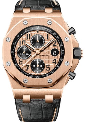 Audemars Piguet Royal Oak Offshore Chronograph Watch-Pink Dial 42mm-26470OR.OO.A002CR.01 - Luxury Time NYC