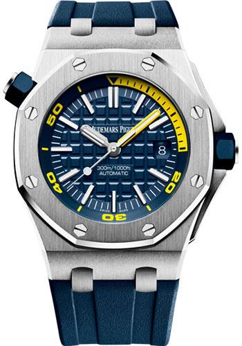 Audemars Piguet Royal Oak Offshore Diver Watch-Blue Dial 42mm-15710ST.OO.A027CA.01 - Luxury Time NYC INC