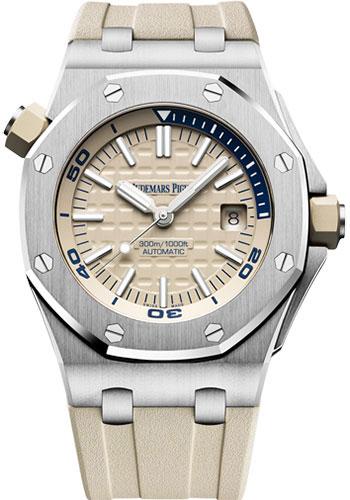 Audemars Piguet Royal Oak Offshore Diver Watch-White Dial 42mm-15710ST.OO.A085CA.01 - Luxury Time NYC INC