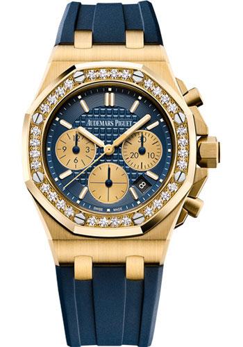 Audemars Piguet Royal Oak Offshore Selfwinding Chronograph Watch-Blue Dial 37mm-26231BA.ZZ.D027CA.01 - Luxury Time NYC INC