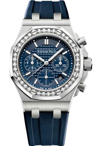 Audemars Piguet Royal Oak Offshore Selfwinding Chronograph Watch-Blue Dial 37mm-26231ST.ZZ.D027CA.01 - Luxury Time NYC INC