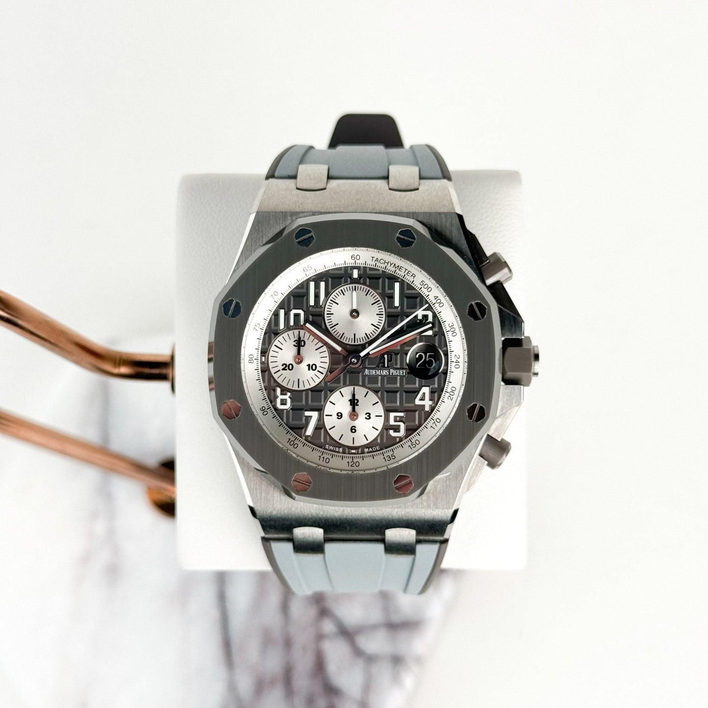 Audemars Piguet Royal Oak Offshore Selfwinding Chronograph Watch-Grey Dial 42mm-26470IO.OO.A006CA.01 - Luxury Time NYC