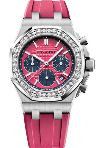 Audemars Piguet Royal Oak Offshore Selfwinding Chronograph Watch-Pink Dial 37mm-26231ST.ZZ.D069CA.01 - Luxury Time NYC INC
