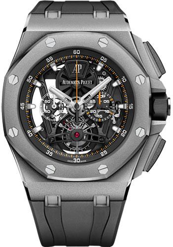 Audemars Piguet Royal Oak Offshore Tourbillon Chronograph Watch-Black Dial 44mm-26407TI.GG.A002CA.01 - Luxury Time NYC INC