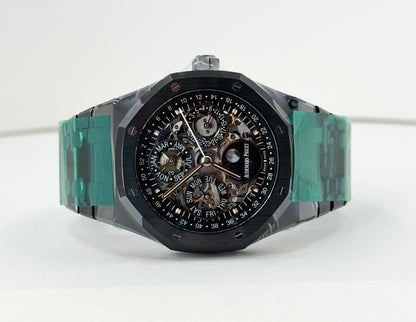 Audemars Piguet Royal Oak Perpetual Calendar Openworked Black Ceramic Watch - 26585CE.OO.1225CE.01 - Luxury Time NYC