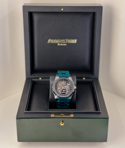 Audemars Piguet Royal Oak Perpetual Calendar Openworked Black Ceramic Watch - 26585CE.OO.1225CE.01 - Luxury Time NYC