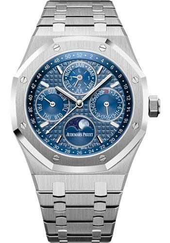 Audemars Piguet Royal Oak Perpetual Calendar Watch-Blue Dial 41mm-26574ST.OO.1220ST.02 - Luxury Time NYC INC